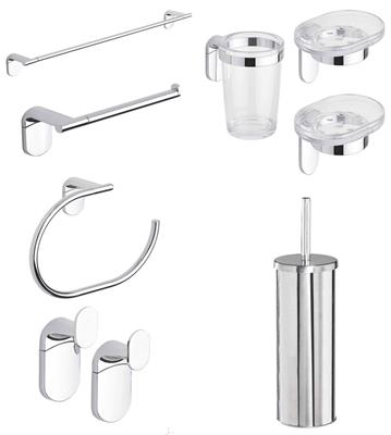 Set accessori bagno metaform zero 8 pz cromato
