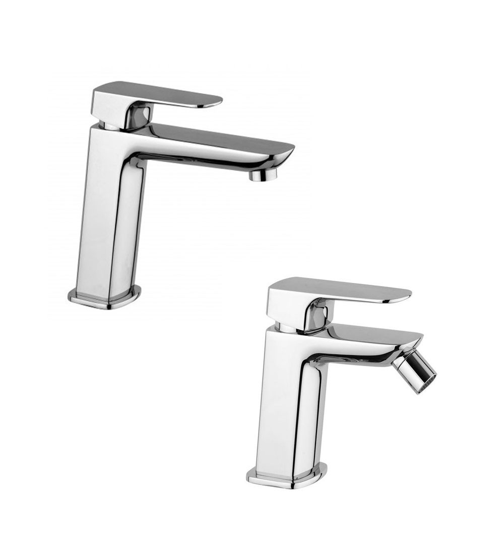 SET MISCELATORI PAINI NOVE LAVABO E BIDET CROMATO