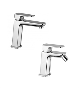 SET MISCELATORI PAINI NOVE LAVABO E BIDET CROMATO