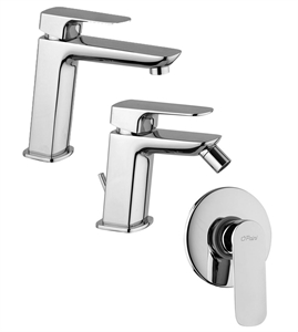 SET MISCELATORI PAINI NOVE LAVABO BIDET E DOCCIA INCASSO CROMATO